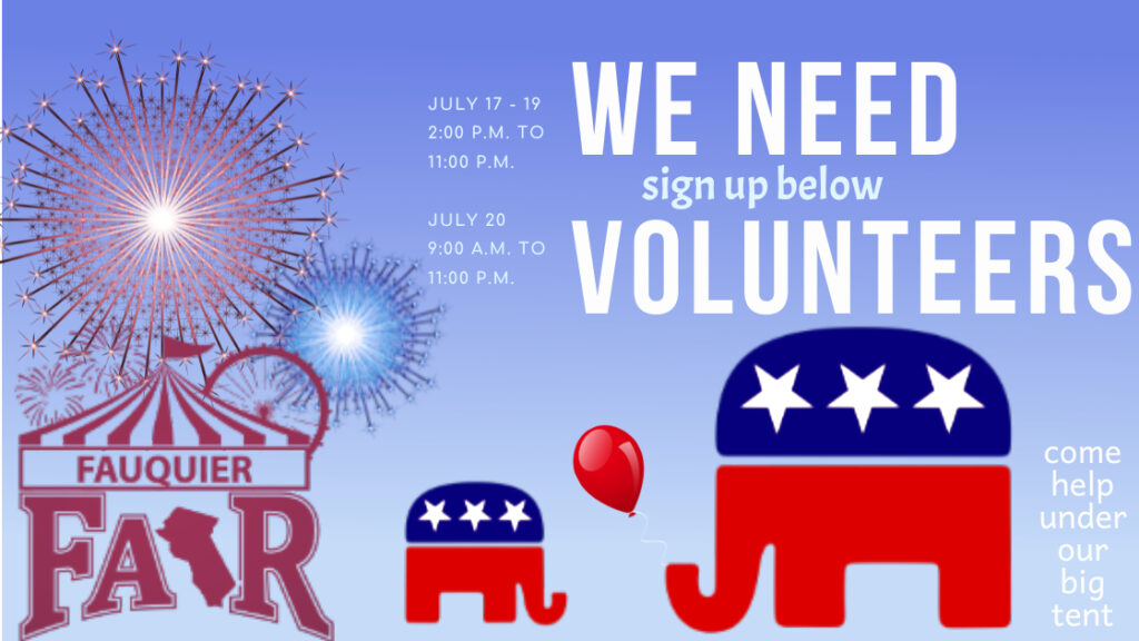 Volunteer at Fauquier County Fair! - Fauquier GOP